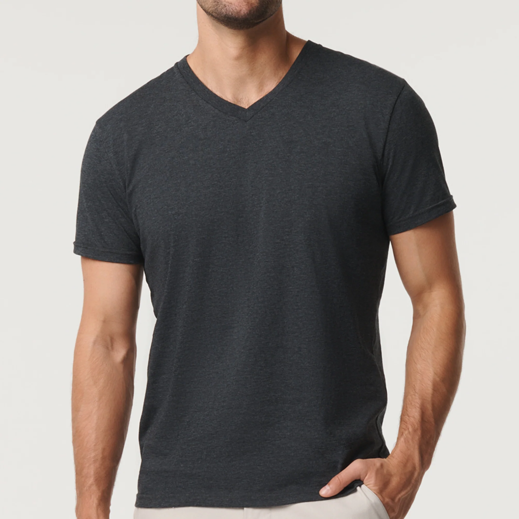 Classic V Neck - Charcoal