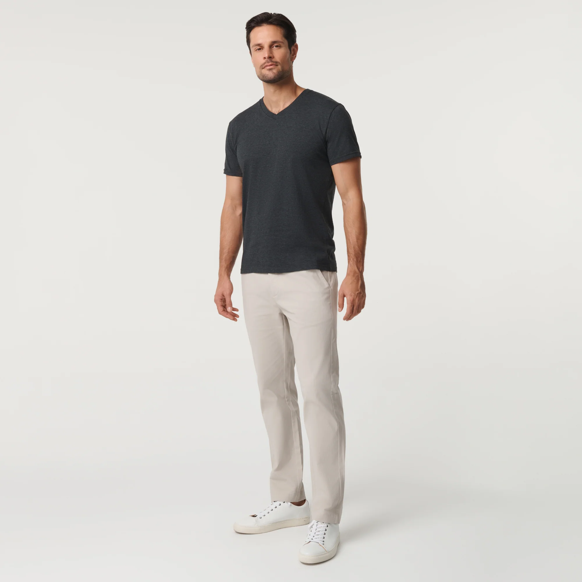 Classic V Neck - Charcoal - Image 2