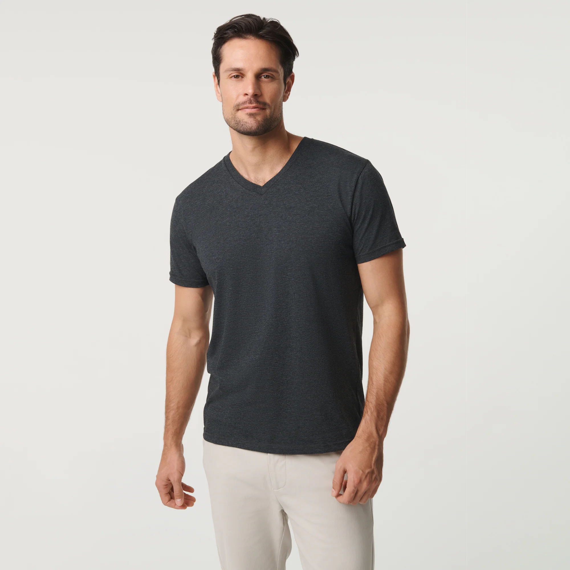 Classic V Neck - Charcoal - Image 3
