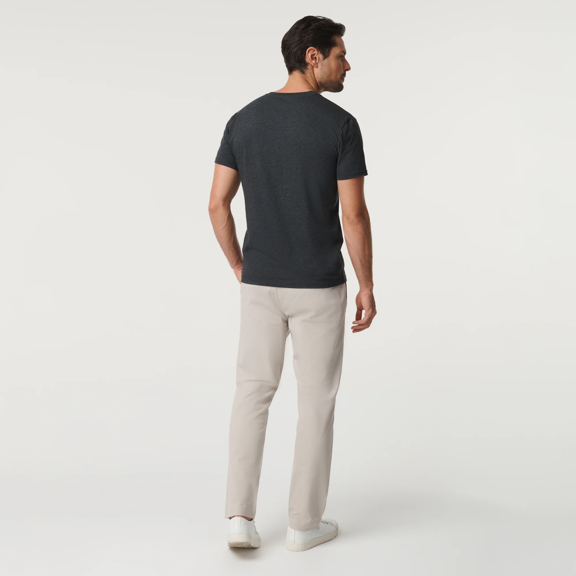 Classic V Neck - Charcoal - Image 4